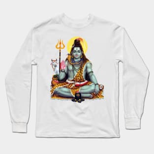 Shiv , shiva , bhole , om, , lord shiva Long Sleeve T-Shirt